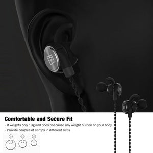 RB-S10 Best Wireless 4.1 Sports Earphones with Mic, Magnetic Earbuds, IPX7 Waterproof, HD Sound with Bass, Noise Cancelling, Secure Fit, Up to 8 Hours Working Time (Black)