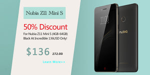50% Discount For Nubia Z11 Mini S (4GB-64GB) Black At Incredible 136USD Only!