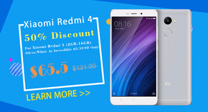50% Discount For Xiaomi Redmi 4 (2GB-16GB) Silver/White At Incredible 65.5USD Only!