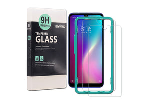 Ibywind Screen Protector for Redmi 7 [Pack of 2] 9H Tempered Glass Screen Protectors with Easy Install Kit-Transparent