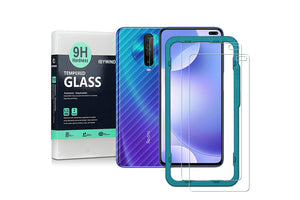 Ibywind Screen Protector for Redmi K30 [Pack of 2] with Camera Lens Tempered Glass Protector,Back Carbon Fiber Skin Protector,Including Easy Install Kit