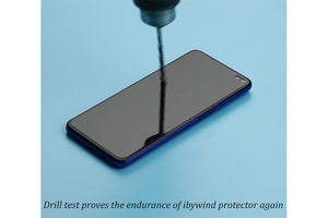 Ibywind Screen Protector for Redmi K30 [Pack of 2] with Camera Lens Tempered Glass Protector,Back Carbon Fiber Skin Protector,Including Easy Install Kit
