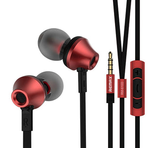 610D - Stereo In-ear Earbuds Headphones / Earphones with Dynamic Mic, Ear Plugs, Tangle Free Flat Cable, High Fidelity Sound Quality and Heavy Bass for Android & iPhone 3.5mm Jack