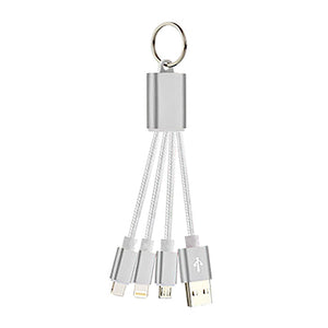Flos 3 in 1 Multiple USB Charging Cable with iPhone lightning/Android Type-C/Micro USB for iPhone Xiaomi Huawei Samsung