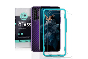 Ibywind Screen Protetor for Honor 20 Pro [Pack of 2] with Camera Lens Tempered Glass Protector,Back Carbon Fiber Skin Protector,Including Easy Install Kit