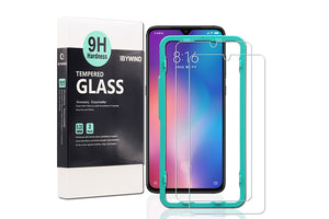 Ibywind Screen Protector For Xiaomi Mi 9 [Pack of 2] Premium 9H Tempered Glass Screen Protectors with Easy Install Kit-Transparent