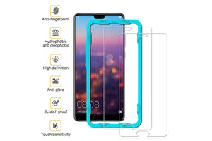 Ibywind 2PCS Pack Huawei P20 Screen Protector,**Bubble Free Installation Applicator Tempered Glass Screen Protector [Anti-Fingerprint] For Huawei P20-Transparent