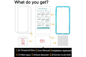 [2PCS Pack] Xiaomi Mi Mix2 Screen Protector,**Bubble Free Installation Applicator** Flos Tempered Glass Screen Protector [Anti-Fingerprint] For Xiaomi Mix 2-Transparent