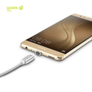 WSKEN Mini 2 Magnetic Charger Cable with LED Indicator Light For iPhone lightning Android Type-C Samsung Huawei Xiaomi