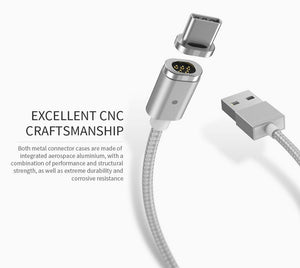WSKEN Mini 2 Magnetic Charger Cable with LED Indicator Light For iPhone lightning Android Type-C Samsung Huawei Xiaomi