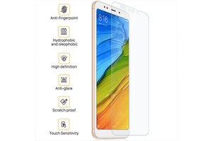 [2PCS PACK] Redmi 5 Plus SCREEN PROTECTOR,**BUBBLE FREE INSTALLATION APPLICATOR** FLOS TEMPERED GLASS SCREEN PROTECTOR [ANTI-FINGERPRINT] FOR Redmi 5 Plus -TRANSPARENT